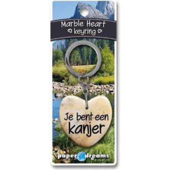 Sleutelhanger Je bent een kanjer marble heart